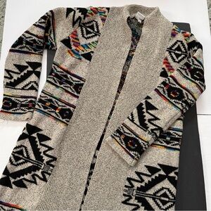 Women's Aztec Southwest Open Front Cardigan Size Medium Northern Angel Beauty